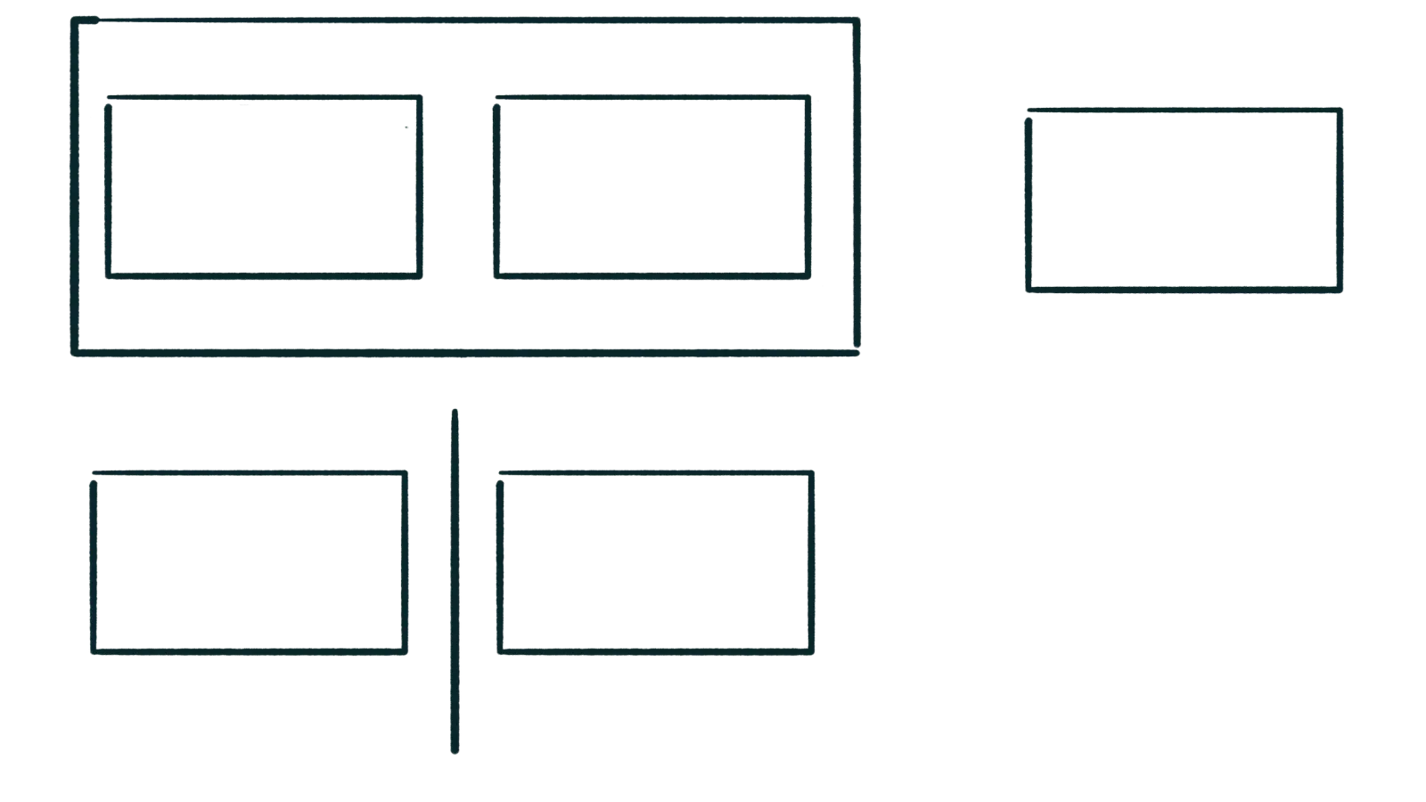 Demonstrating how boxes and lines can emphasise relationships between rectangles